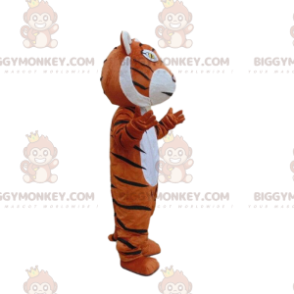 Traje de mascote BIGGYMONKEY™ de tigre laranja, branco e preto