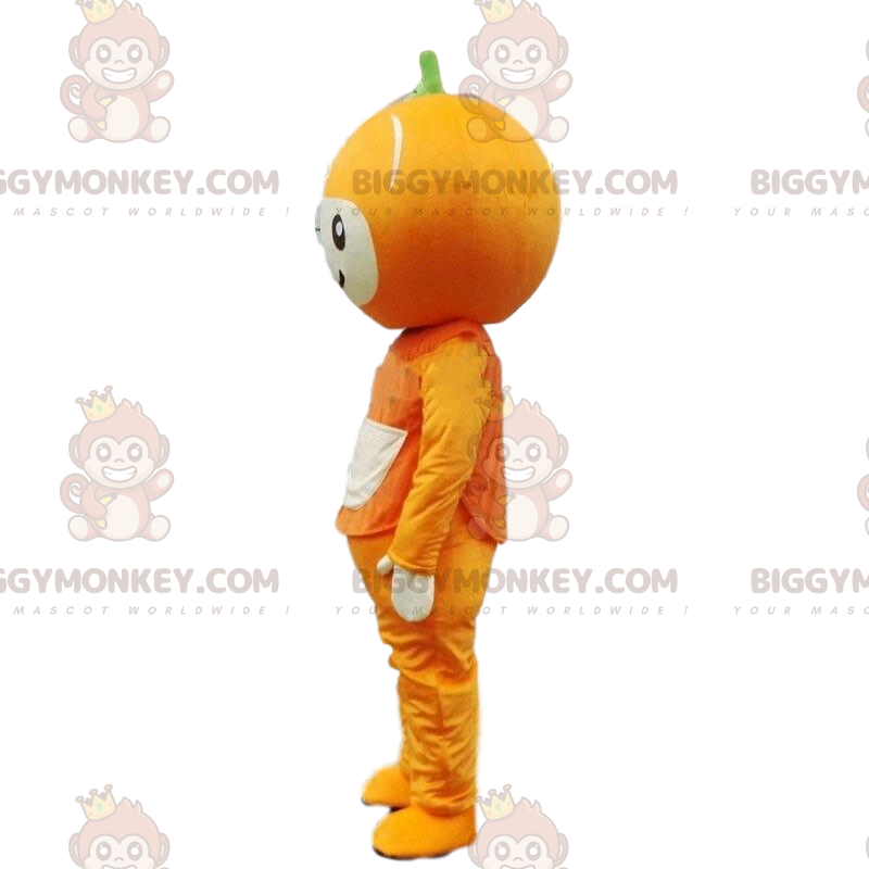 BIGGYMONKEY™ Mascottekostuum Giant Orange, Round Fruit Costume