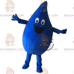 BIGGYMONKEY™ tummansininen blob-maskottiasu, jättiläismäinen