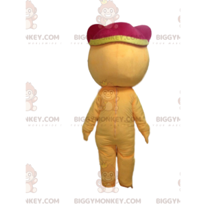 BIGGYMONKEY™ costume da mascotte di tigre gialla e bianca