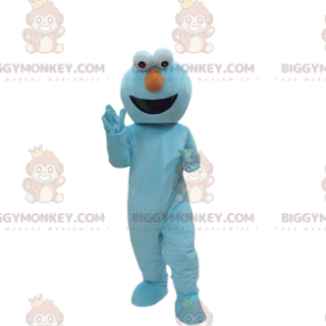 Blue monster BIGGYMONKEY™ mascot costume, Macaron the glutton