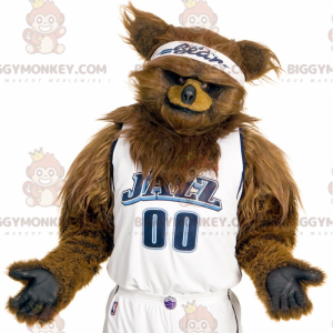 Helt hårig brun björn BIGGYMONKEY™ maskotdräkt - BiggyMonkey