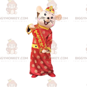 Kostým s maskotem myši BIGGYMONKEY™ v asijském kostýmu