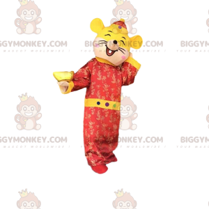 Disfraz de mascota de ratón amarillo y rojo BIGGYMONKEY™