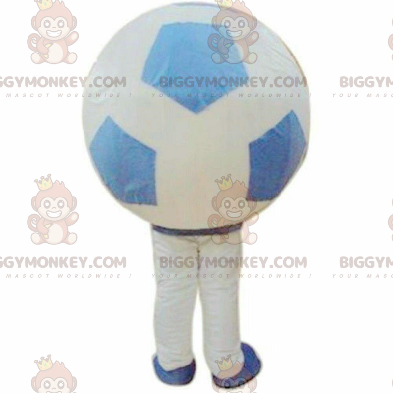 BIGGYMONKEY™ mascottekostuum witte en blauwe ballon, reus