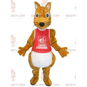 Schattige mollige bruine eekhoorn BIGGYMONKEY™ mascottekostuum