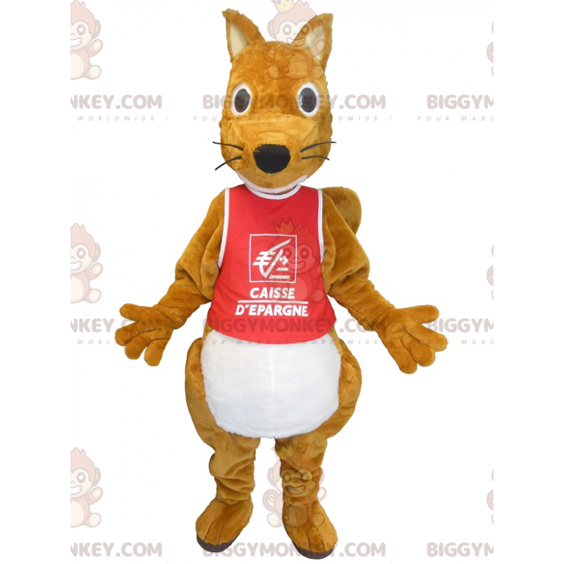 Schattige mollige bruine eekhoorn BIGGYMONKEY™ mascottekostuum