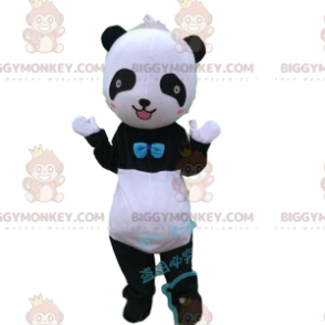 Costume de mascotte BIGGYMONKEY™ de panda noir et blanc