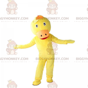 Disfraz de mascota BIGGYMONKEY™ pato amarillo y naranja