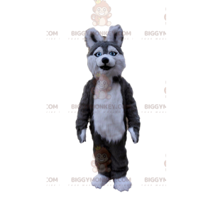BIGGYMONKEY™ Costume da mascotte per cane Husky, costume da
