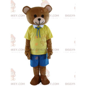 Costume de mascotte BIGGYMONKEY™ d'ours marron très mignon