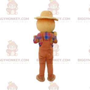 Smiling Scarecrow BIGGYMONKEY™ Mascot Costume, Farm Costume –