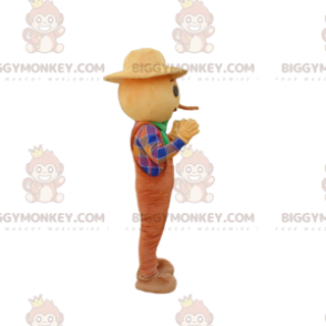 Smiling Scarecrow BIGGYMONKEY™ Mascot Costume, Farm Costume –