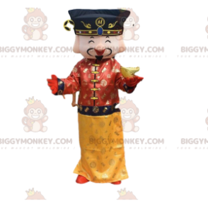Kostým maskota císaře BIGGYMONKEY™, kostým asijského muže –