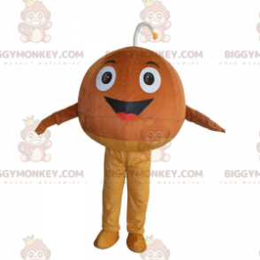 Riesiges Kastanien-BIGGYMONKEY™-Maskottchen-Kostüm, lächelndes