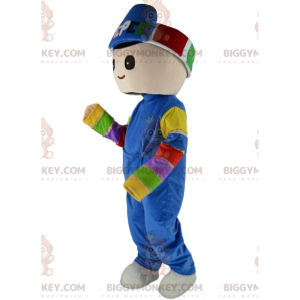 Pojke BIGGYMONKEY™ maskotdräkt i vintersportkläder, vinterdräkt