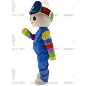 Boy BIGGYMONKEY™ mascot costume in winter sportswear, winter