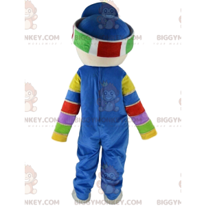 Boy BIGGYMONKEY™ mascot costume in winter sportswear, winter