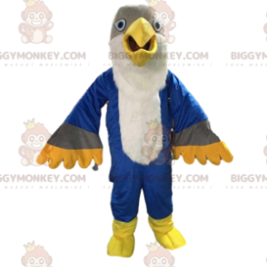 Fire farver Eagle BIGGYMONKEY™ maskotkostume, farverigt Big