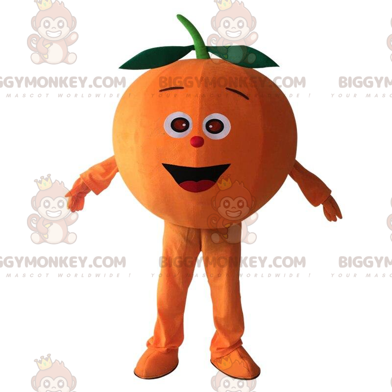 Kæmpe orange BIGGYMONKEY™ maskotkostume, rundt orange