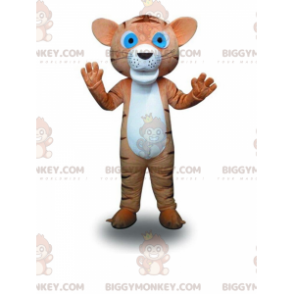 BIGGYMONKEY™ costume mascotte di cucciolo di tigre marrone e