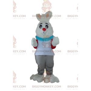 BIGGYMONKEY™ Costume da mascotte Vestito da coniglio bianco