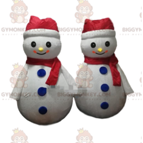 bonecos de neve mascote do BIGGYMONKEY™, traje de inverno –