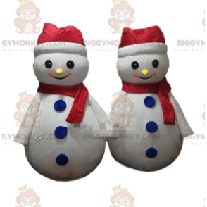 muñecos de nieve mascota BIGGYMONKEY™, disfraz de invierno -