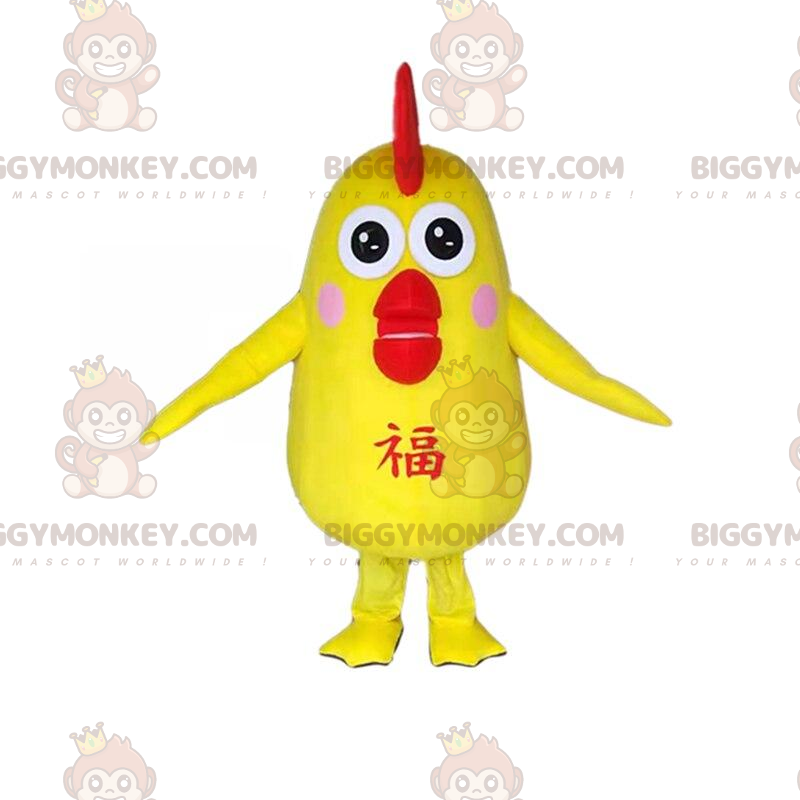 Costume de mascotte BIGGYMONKEY™ d'oiseau jaune, costume de