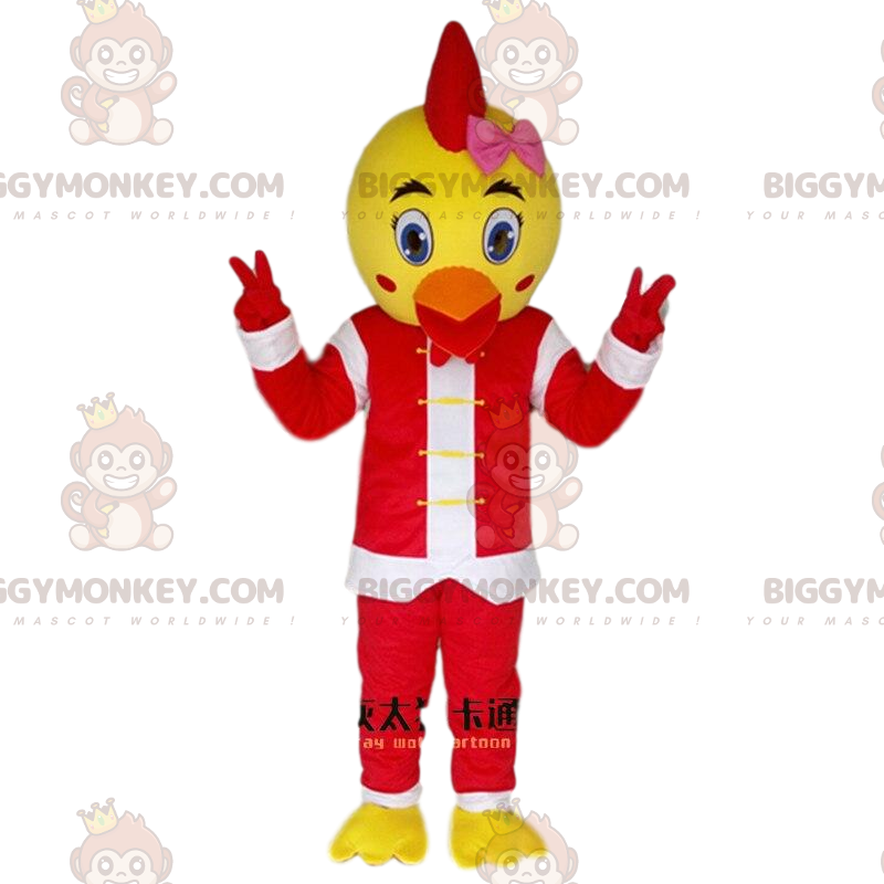 Kostým BIGGYMONKEY™ pták, kuře, maskot Kanárských ostrovů v