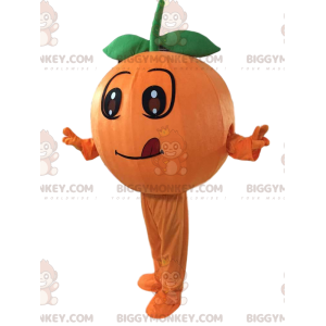 BIGGYMONKEY™ maskotdräkt orange och rund apelsin, fruktdräkt -