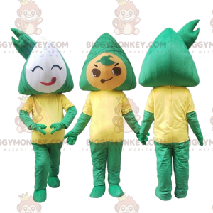 2 Zongzi BIGGYMONKEY™s mascot, traditional food costumes -