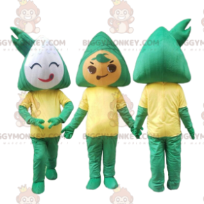 2 mascota de Zongzi BIGGYMONKEY™s, trajes tradicionales de