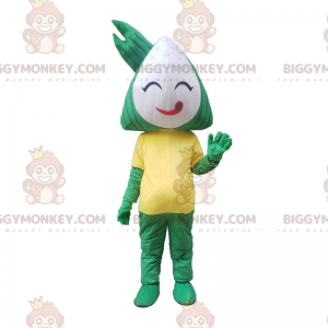 Costume de mascotte BIGGYMONKEY™ de Zongzi, plat chinois blanc