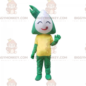 Zongzis BIGGYMONKEY™ maskotdräkt, vit, grön och gul kinesisk
