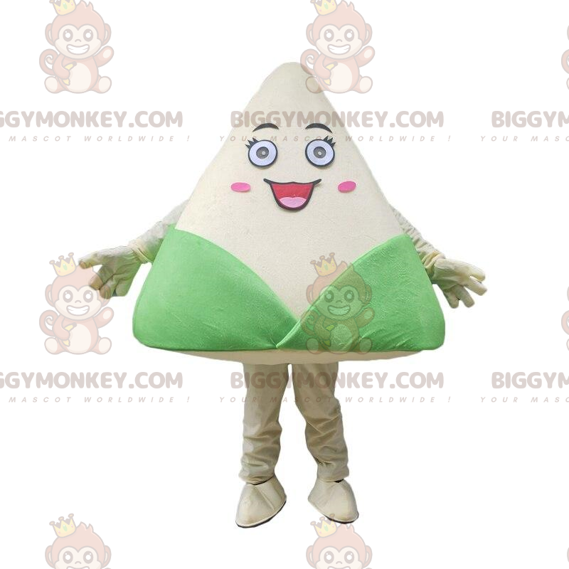 Costume da mascotte BIGGYMONKEY™ di Zongzi, verde piatto