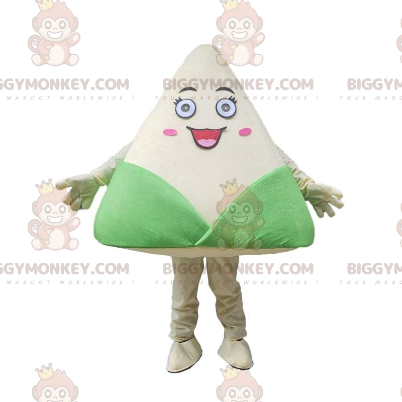 Costume de mascotte BIGGYMONKEY™ de Zongzi, plat traditionnel