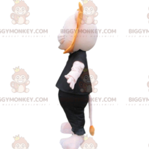 Traje de mascote de leão BIGGYMONKEY™ com óculos e roupas