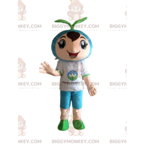 Costume de mascotte BIGGYMONKEY™ de garçon avec une pousse sur