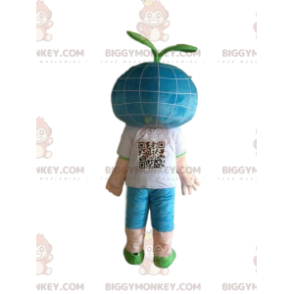 Boy BIGGYMONKEY™ Mascot Costume with Sprout on Head –