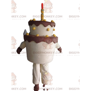 Big Birthday Cake Fantasia de mascote BIGGYMONKEY™, fantasia de