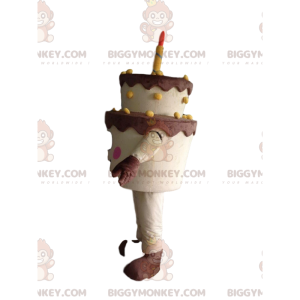 Disfraz de mascota Big Birthday Cake BIGGYMONKEY™, disfraz de