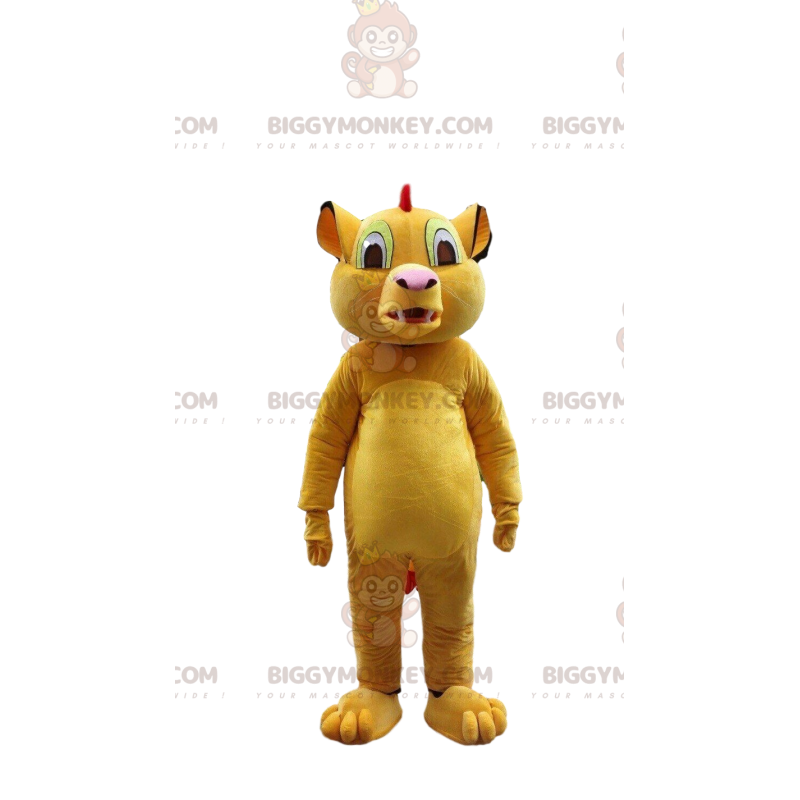 BIGGYMONKEY™ costume mascotte di Simba, famoso leone del