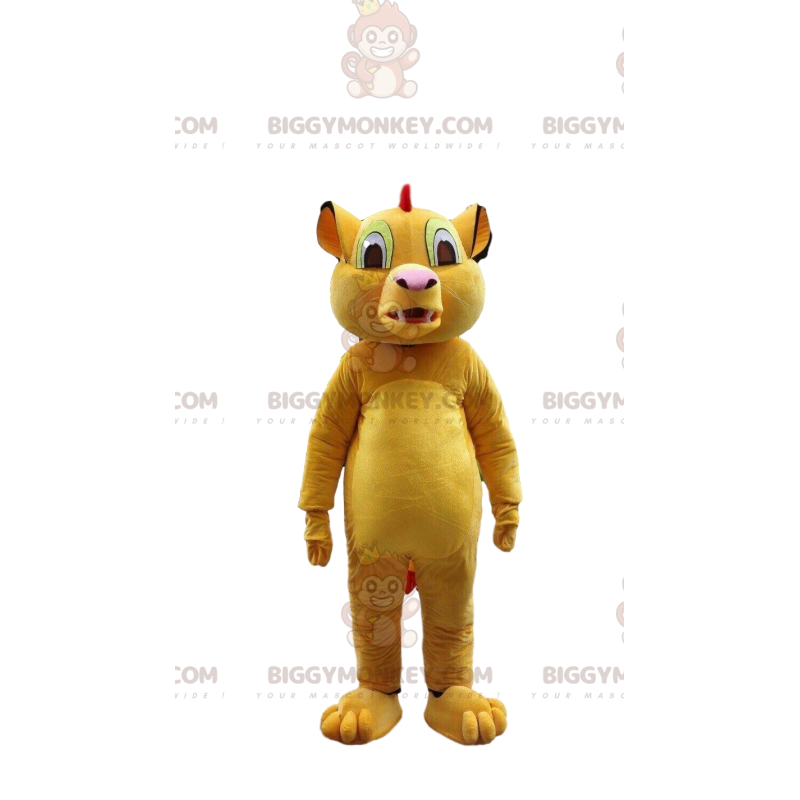 BIGGYMONKEY™ mascottekostuum van Simba, beroemde leeuw uit de