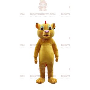 BIGGYMONKEY™ maskotkostume af Simba, berømt løve fra