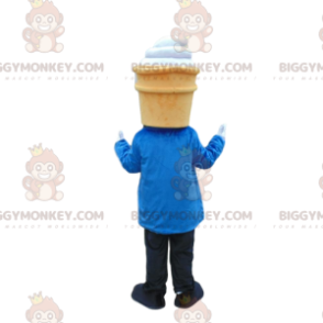 Ice Cream BIGGYMONKEY™ Mascot Costume Smartly Dressed, Cone