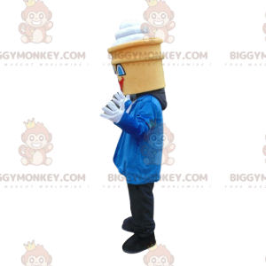 Ice Cream BIGGYMONKEY™ Maskottchen-Kostüm Elegant gekleidet