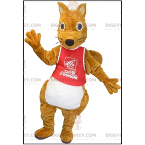 Costume de mascotte BIGGYMONKEY™ d'écureuil marron dodu et