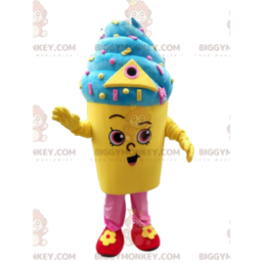 Italian ice cream BIGGYMONKEY™ mascot costume, ice cream pot