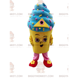 Italian ice cream BIGGYMONKEY™ mascot costume, ice cream pot